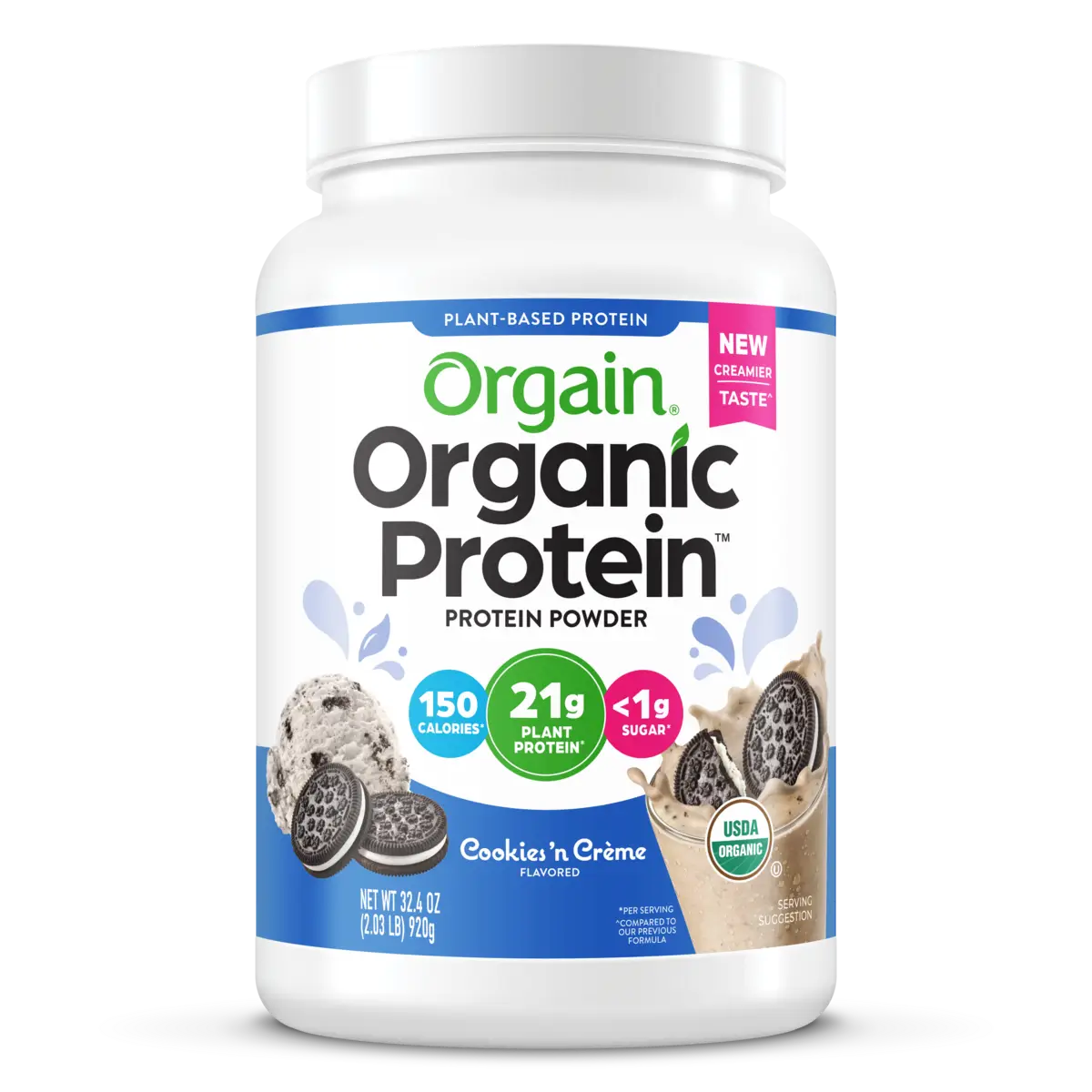 Organic Protein? Plant Based Protein Powder - Cookies 'n Cream